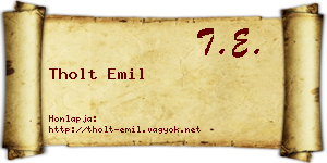 Tholt Emil névjegykártya