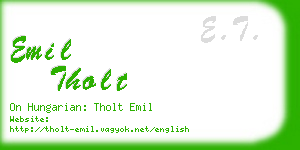 emil tholt business card